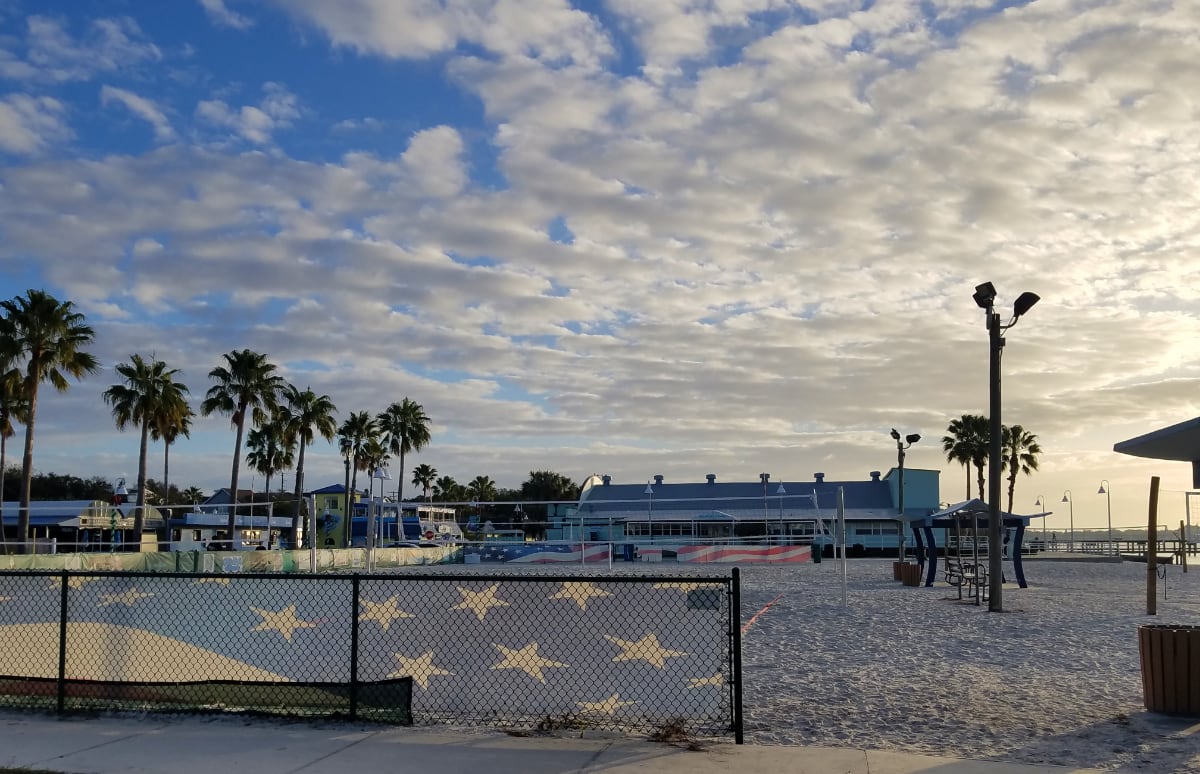 Volleyball courts at the beach in Gulfport Florida
