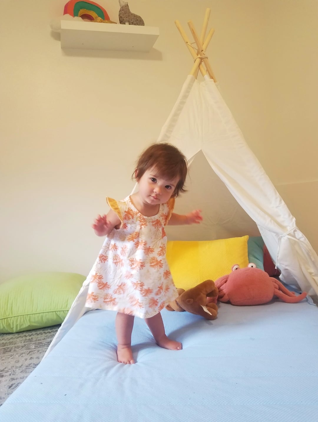 Ellis and her tent
