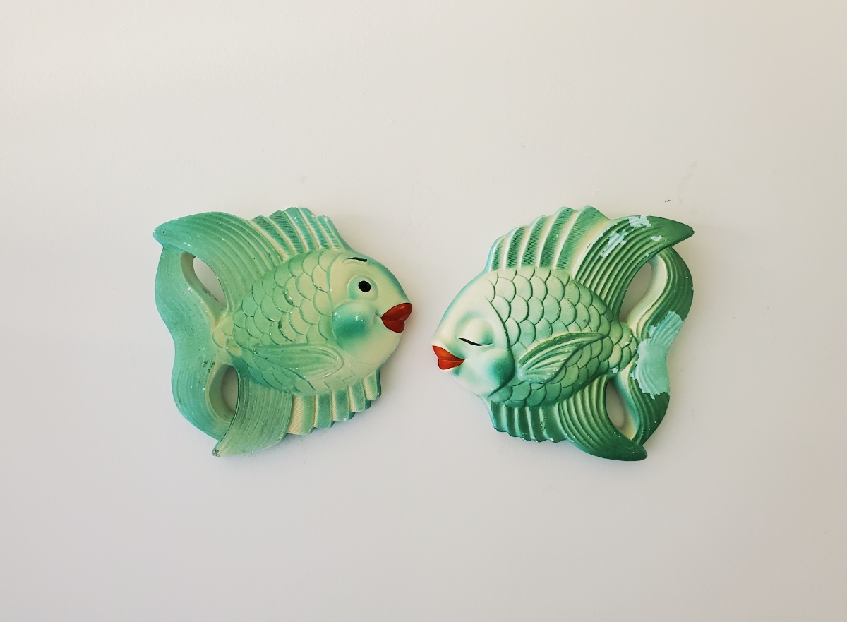 Vintage Chalkware fishes South Beach Place Vero